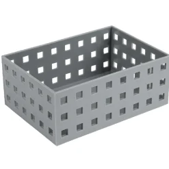 Gifi Rangement|Lot de 3 panières de rangement grise