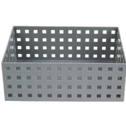 Gifi Rangement|Lot de 3 panières de rangement grise