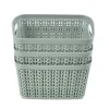 Gifi Rangement|Lot de 3 panières de rangement polypropylène 16,5x16,5cm