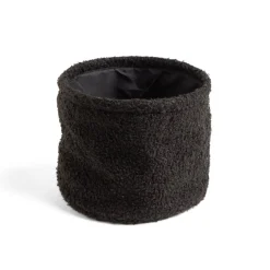 Gifi Rangement|Lot de 3 panières en laine bouclée noir