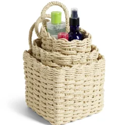 Gifi Rangement|Lot de 3 panières tressées rangement salle de bain