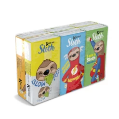 Gifi Bien-Être^Lot de 6 paquets de mouchoirs en papier à 4 plis motif paresseux