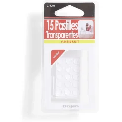 Gifi Colle Et Adhésif^Lot de 12 pastilles antibruit adhésive transparente