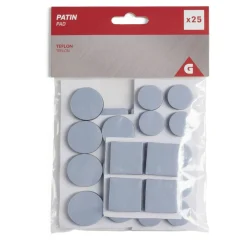 Gifi Quincaillerie^Lot de 25 patins adhésifs téflon