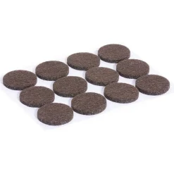 Gifi Quincaillerie^Lot de 12 patins en feutre adhésif marron - Ø22 mm