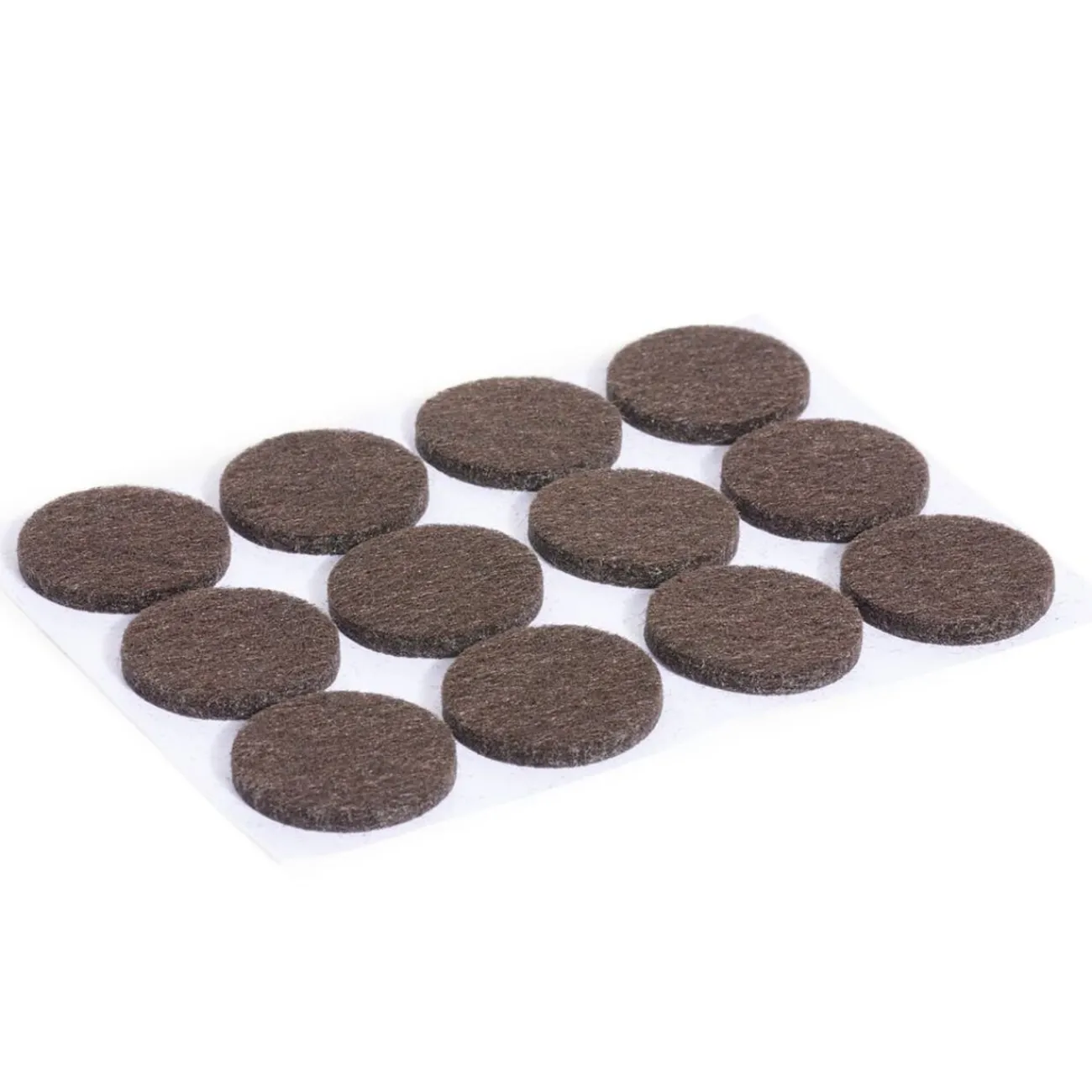 Gifi Quincaillerie^Lot de 12 patins en feutre adhésif marron - Ø22 mm