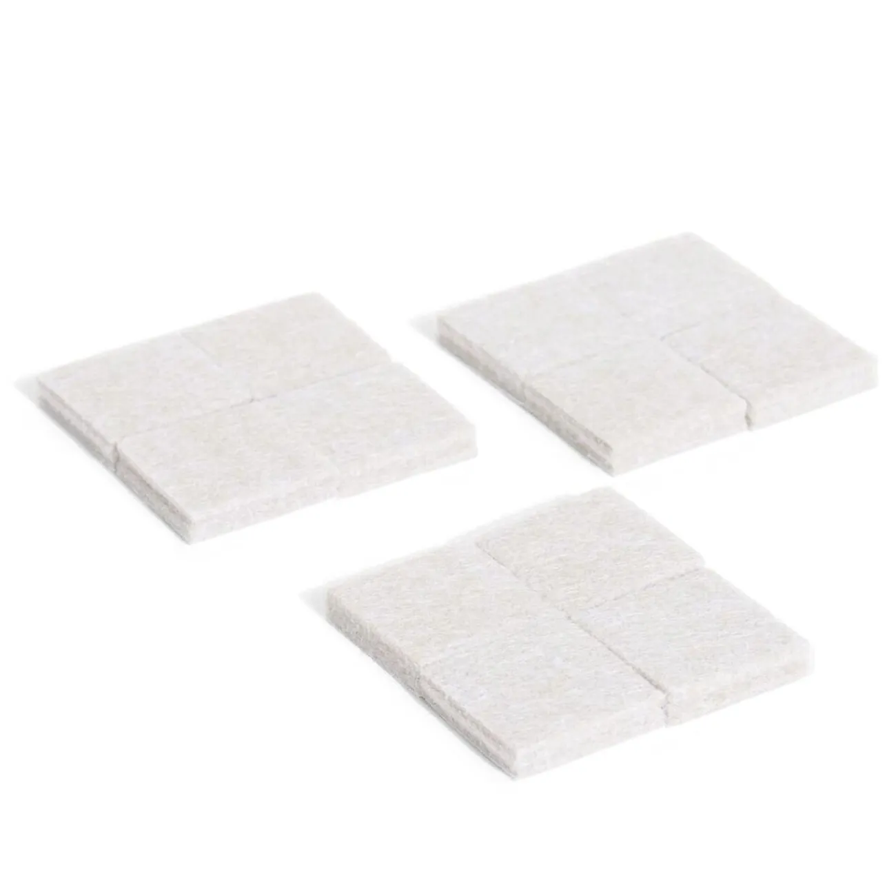 Gifi Quincaillerie^Lot de 12 patins en feutre adhésif ultra puissant - 22x22 mm