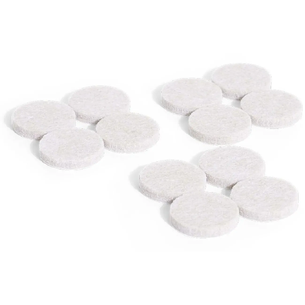 Gifi Quincaillerie^Lot de 12 patins en feutre adhésif ultra puissant beige - Ø25 mm