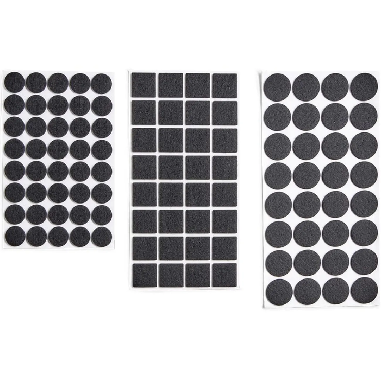 Gifi Quincaillerie^Lot de 104 patins en feutre noir - 3 tailles