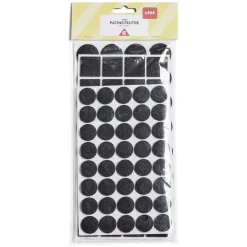 Gifi Quincaillerie^Lot de 104 patins en feutre noir - 3 tailles