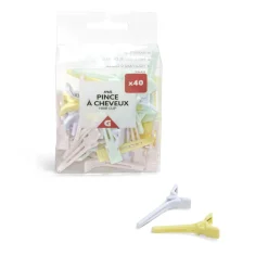 Gifi Beauté^Lot de 40 pinces à cheveux clips couleur pastel