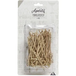 Gifi Lot de 48 piques pour l'apéritif en bambou