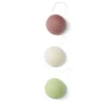 Gifi Beauté^Lot de 3 éponges konjac coeur vert beige marron