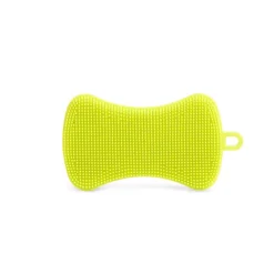 Gifi Nettoyage Et Entretien|Lot de 2 éponges silicone jaune et bleu 13x11,5cm