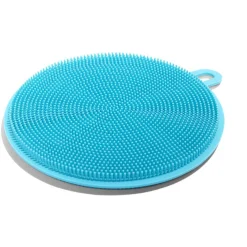 Gifi Nettoyage Et Entretien|Lot de 2 éponges silicone jaune et bleu 13x11,5cm