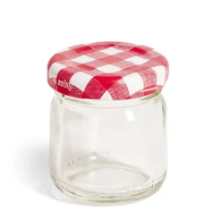 Gifi Lot de 6 pots à confiture acier et verre Ø4,5xH4,6cm