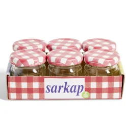 Gifi Lot de 6 pots à confiture acier et verre Ø4,5xH4,6cm