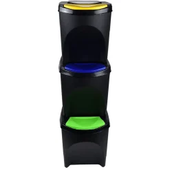 Gifi Nettoyage Et Entretien|Lot de 3 poubelles de tri 25L
