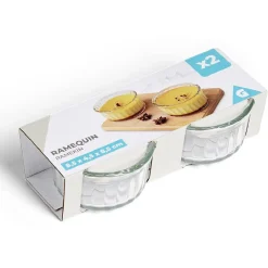 Gifi Lot de 2 ramequins en verre transparent Ø8,5xH4,5cm