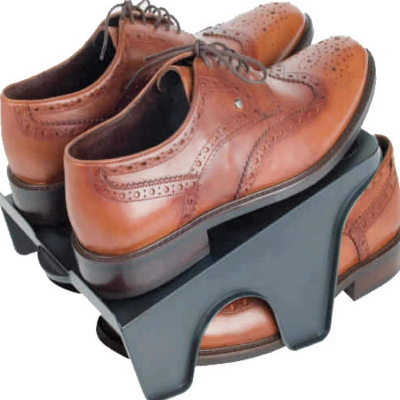 Gifi Entretien Du Linge|Lot de 2 rampes rangement pour chaussures Sun Day polypropylène noir