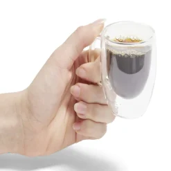 Gifi Lot de 2 tasses double paroi 80ml