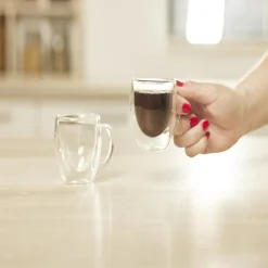 Gifi Lot de 2 tasses double paroi 80ml