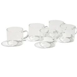 Gifi Lot de 4 tasses en verre transparent 10cl