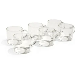 Gifi Lot de 4 tasses en verre transparent 10cl