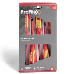 Gifi Outils Bricolage^Lot de 5 tournevis VDE