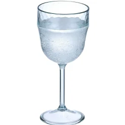 Gifi Lot de 4 verres à pied en plastique effet martelé