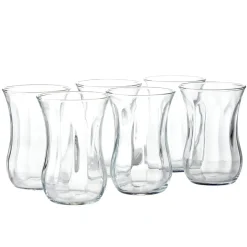 Gifi Lot de 6 verres à thé en verre 11,5cl H8,3cm