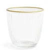 Gifi Lot de 3 verres bas 29,5cl avec bord doré