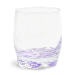 Gifi Lot de 3 verres 29cl en verre transparent fond coloré rose/violet/orange