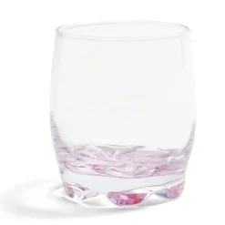 Gifi Lot de 3 verres 29cl en verre transparent fond coloré rose/violet/orange