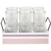 Gifi Lot de 6 verres hauts sur un plateau