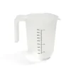Gifi Lot de 3 verres mesureur 250/500/1000ml plastique blanc transparent