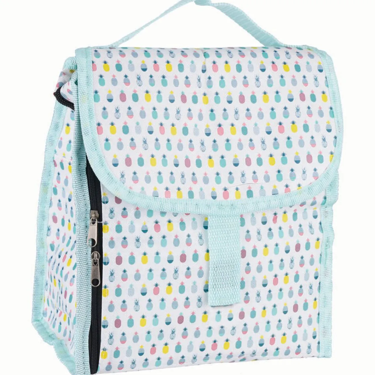 Gifi Lunch bag réfrigérant blanc et bleu motif ananas multicolore