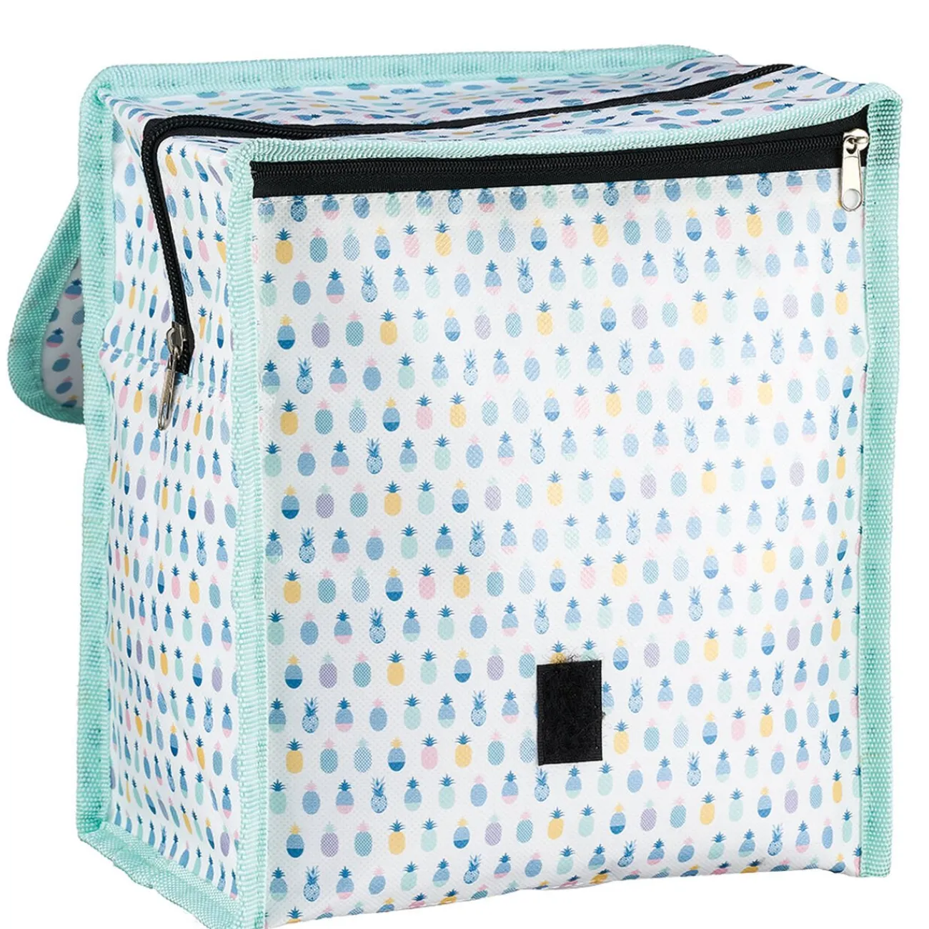 Gifi Lunch bag réfrigérant blanc et bleu motif ananas multicolores
