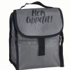 Gifi Lunch bag réfrigérant gris et noir inscription Bon Appétit !
