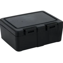 Gifi Lunch box à 2 compartiments - Boîte alimentaire en plastique noir 1L
