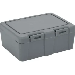 Gifi Lunch box à 2 compartiments - Boîte alimentaire en plastique gris 1L