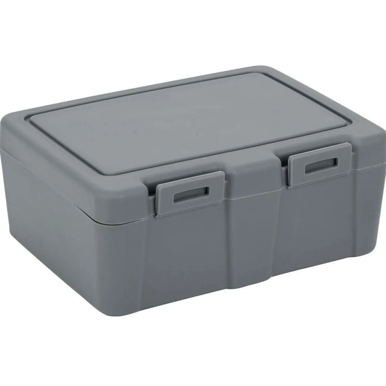 Gifi Lunch box à 2 compartiments - Boîte alimentaire en plastique gris 1L