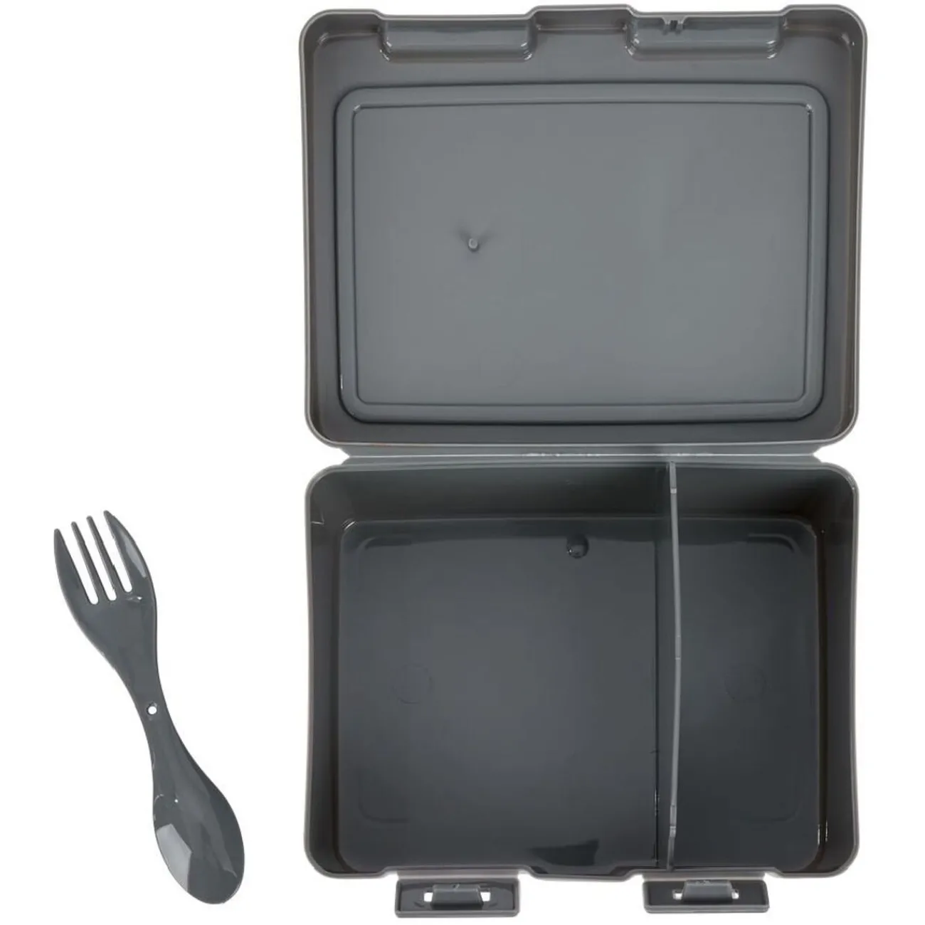 Gifi Lunch box à 2 compartiments - Boîte alimentaire en plastique gris 1L