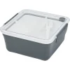 Gifi Lunch box 2 niveaux plastique gris 95cl