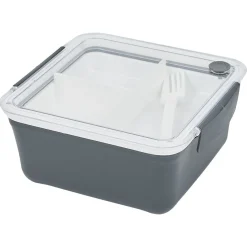 Gifi Lunch box 2 niveaux plastique gris 95cl