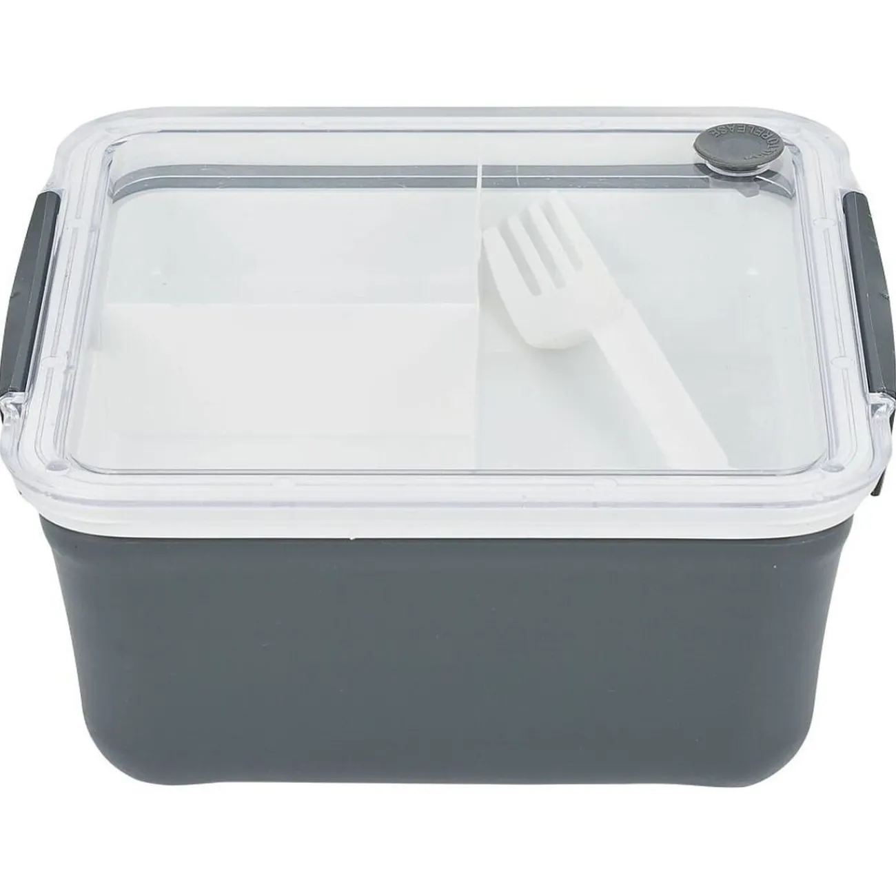 Gifi Lunch box 2 niveaux plastique gris 95cl