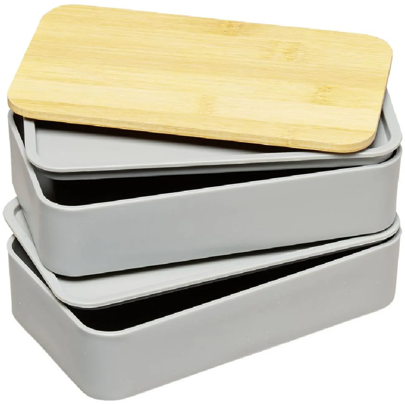 Gifi Lunch box couvercle bambou x2