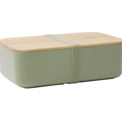 Gifi Lunchbox en plastique avec couvercle bambou +sangle silicone 900 ml