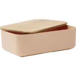 Gifi Lunchbox en plastique avec couvercle bambou +sangle silicone 900 ml