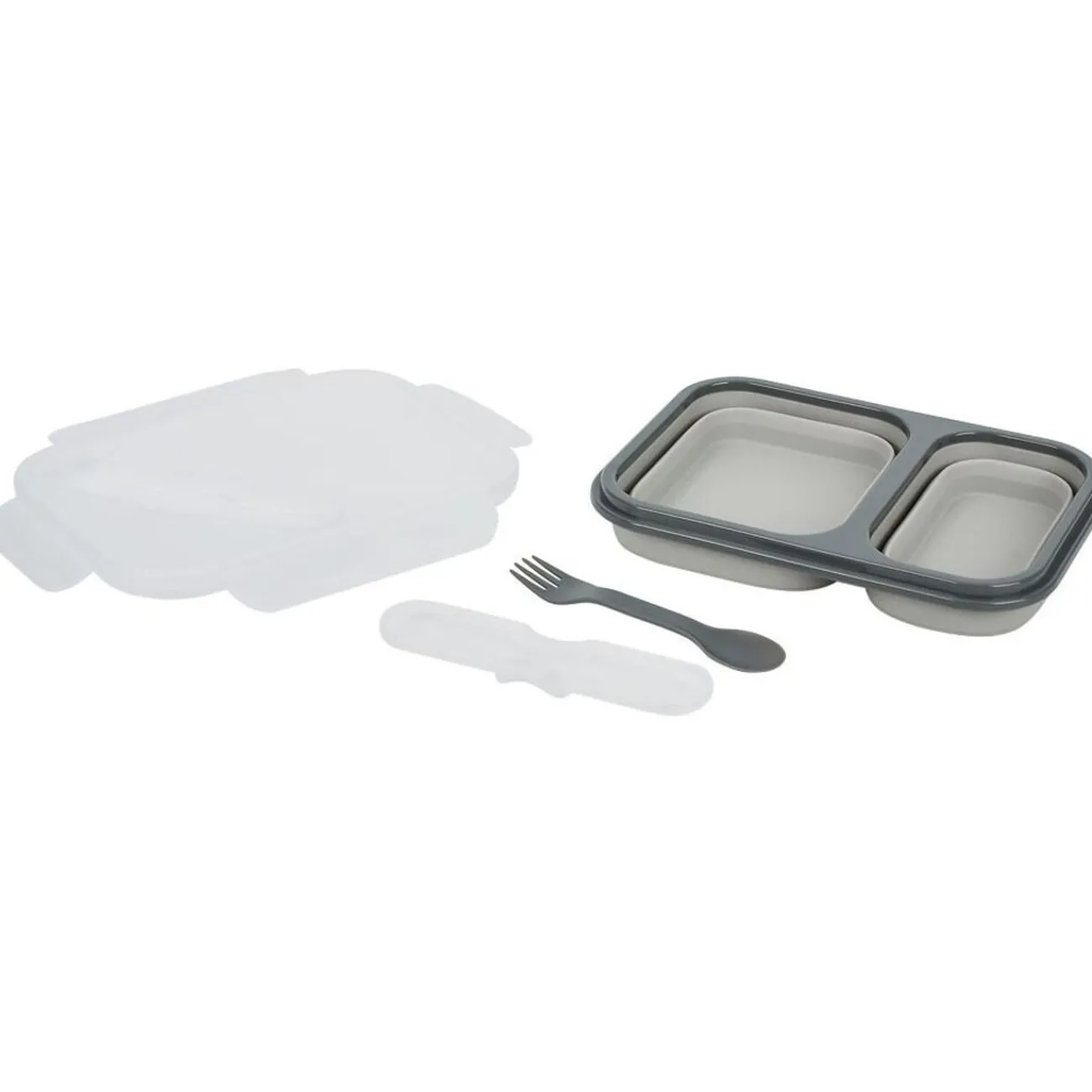 Gifi Lunchbox rétractable 2 compartiments avec couvercle 3 coloris